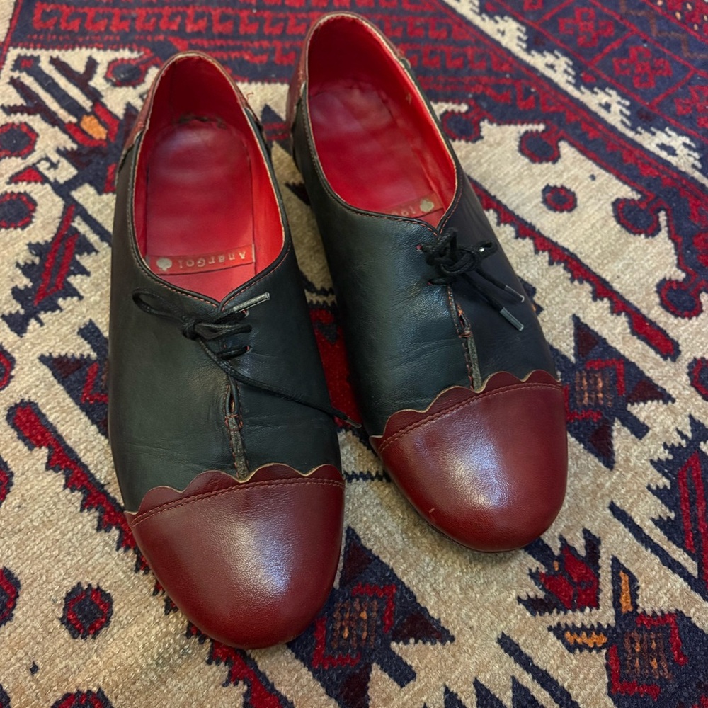 Leather Black and Red Women’s shoes